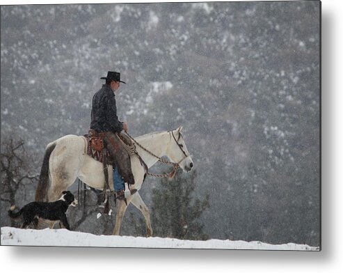 Snow Metal Print featuring the photograph California Cold by Diane Bohna
