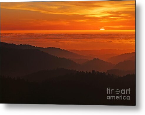 Mountain Metal Print featuring the photograph California Mountain Sunset by Matt Tilghman