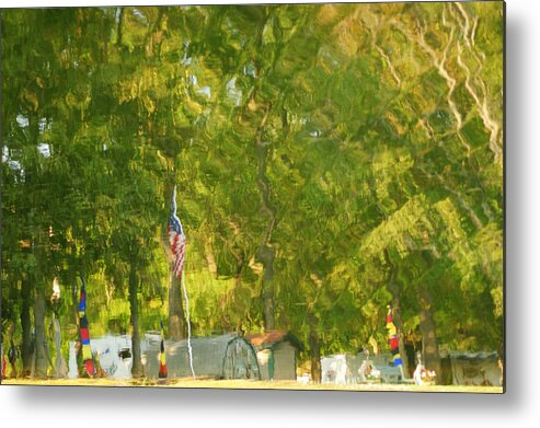Abstract Metal Print featuring the photograph Campground Abstract by Frozen in Time Fine Art Photography