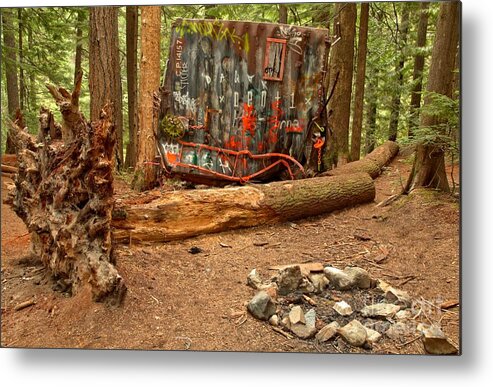 Canada Pacific Metal Print featuring the photograph Campsite By The Box Car by Adam Jewell