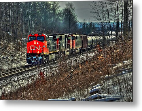 Canadian National Railway Metal Print featuring the photograph Canadian National Railway by Karl Anderson