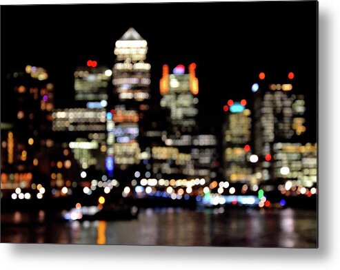 Canary Wharf Metal Print featuring the photograph Canary Wharf Bokeh by Adam Lister