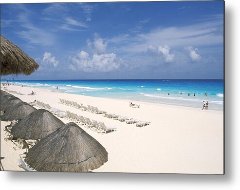 Attraction Metal Print featuring the photograph Cancun Beach by Bill Bachmann - Printscapes