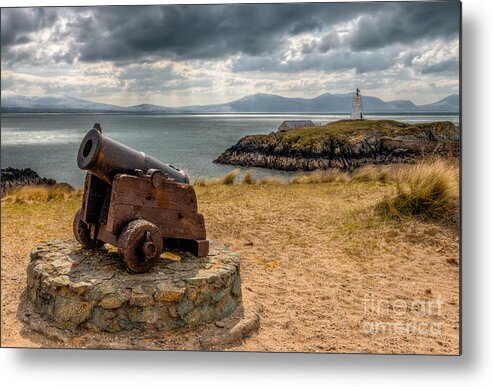 Anglesey Metal Print featuring the photograph Cannon at Llanddwyn by Adrian Evans