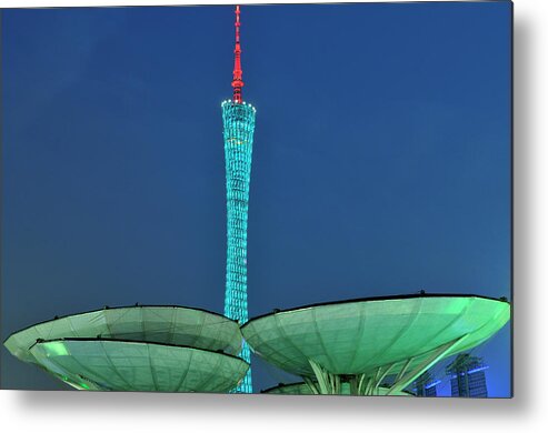 Chinese Culture Metal Print featuring the photograph Canton Tower by Huang Xin
