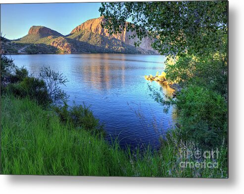 Canyon Metal Print featuring the photograph Canyon Lake by Eddie Yerkish
