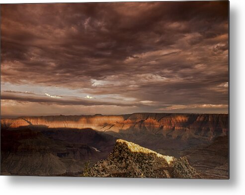 Light Metal Print featuring the photograph Cape Royal light by Greg Wyatt