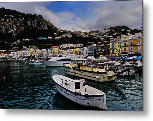 Campania Metal Print featuring the photograph CAPRI The harbour by Enrico Pelos