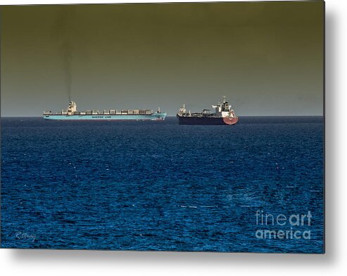 Ship Metal Print featuring the photograph Cargo Steamer by Rene Triay FineArt Photos