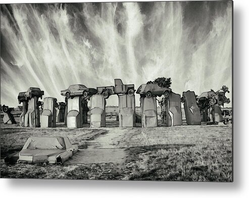 Carhenge Metal Print featuring the photograph Carhenge Revival by Kristal Kraft