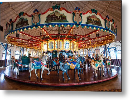 Carousel Ride Metal Print featuring the photograph Carousel Ride by Jerry Cowart