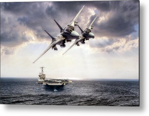 Aviation Metal Print featuring the digital art Carrier Strike Group Three by Peter Chilelli