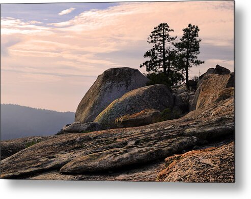 Bald Rock Dome Metal Print featuring the photograph Carved Granite by Frank Wilson