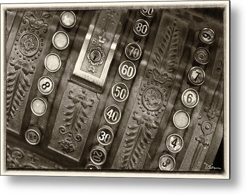 Cash Register Metal Print featuring the photograph Cash Register in Leadville Colorado by Peggy Dietz