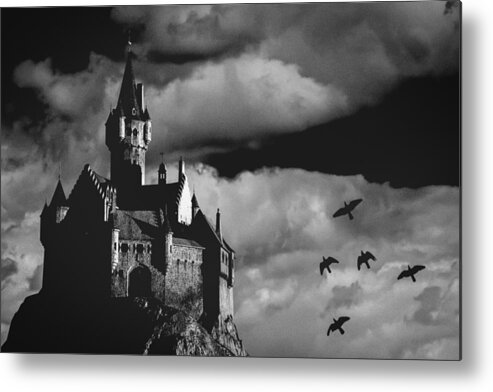 Building Metal Print featuring the photograph Castle in the sky by Bob Orsillo