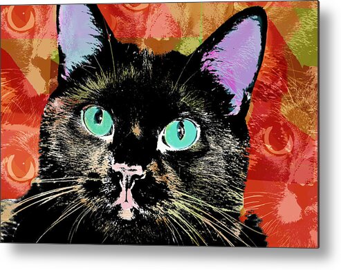 Cat Art Metal Print featuring the photograph Cat Eyes by Susan Stone