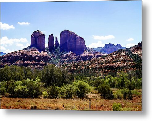 Color Metal Print featuring the photograph Cathedral Rock -1 by Alan Hausenflock
