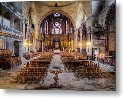 Saint Etienne Metal Print featuring the photograph Cathedrale Saint-Etienne Interior / Cahors by Barry O Carroll