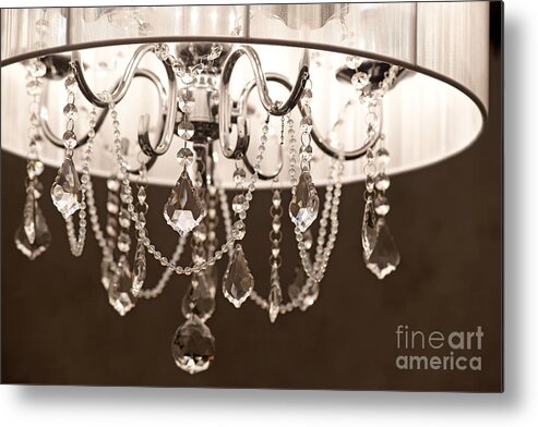 Light Metal Print featuring the photograph Chandelier by Aiolos Greek Collections