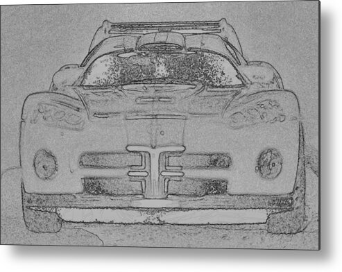 Dodge Metal Print featuring the digital art Charcoal Viper by Lin Grosvenor