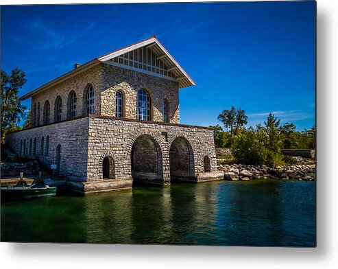 Door County Metal Print featuring the photograph Chester Thordarson Boathouse by Chuck De La Rosa