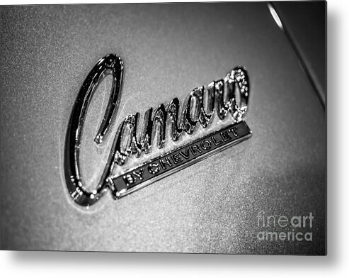 American Metal Print featuring the photograph Chevrolet Camaro Emblem by Paul Velgos