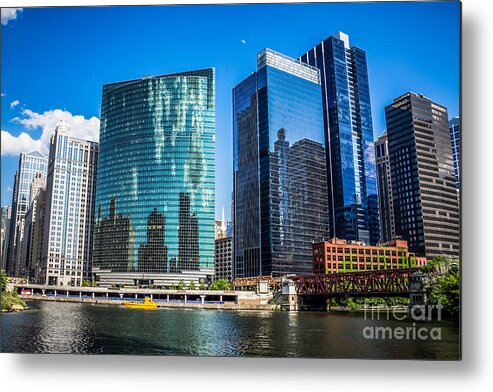 America Metal Print featuring the photograph Chicago Cityscape Downtown City Buildings by Paul Velgos