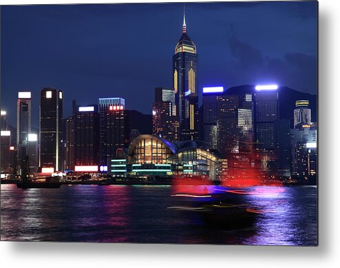 New Territories Metal Print featuring the photograph China Hongkong Night by Real444