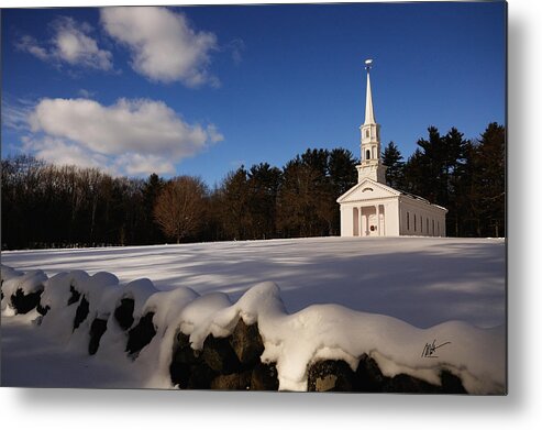 Christmas Metal Print featuring the photograph Christmas at Martha Mary Chapel - Greeting Card by Mark Valentine