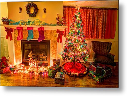 Christmas Metal Print featuring the photograph Christmas Scene by Amanda Stadther