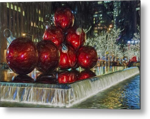 Christmas Metal Print featuring the photograph Christmas in New York City by Susan Candelario