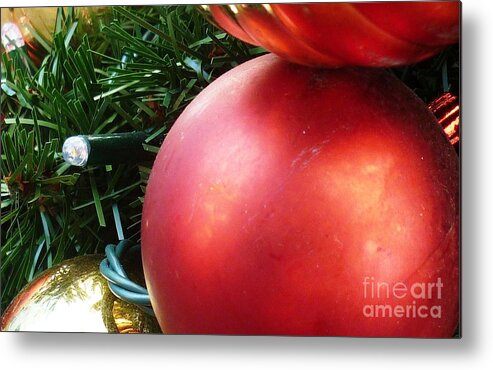 Baubles Metal Print featuring the photograph Christmas by Therese Alcorn