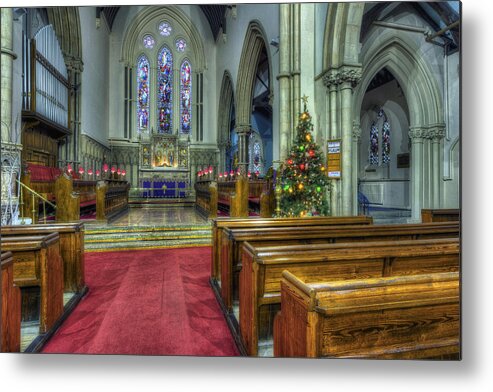 Church Metal Print featuring the photograph Church at Christmas v3 by Ian Mitchell