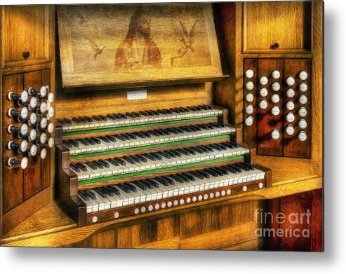 Music Metal Print featuring the photograph Church Organ Art by Ian Mitchell