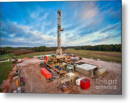Oil Rig Metal Print featuring the photograph Cim002gw-11 by Cooper Ross