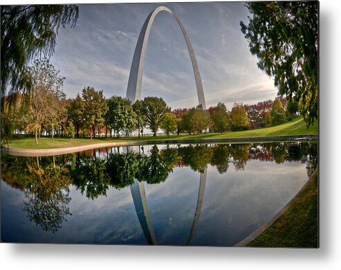 Arch Metal Print featuring the photograph Circle of Reflection by Deborah Klubertanz