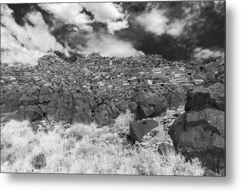 Flagstaff Metal Print featuring the photograph Citadel Pueblo West Wall by Chris Bordeleau