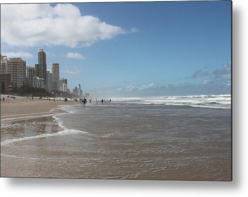 Seascape Metal Print featuring the photograph City by the Sea by Susan Vineyard