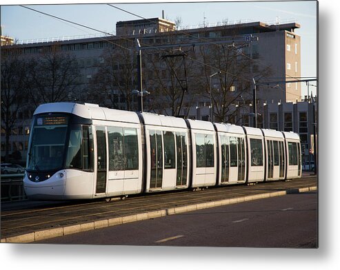 Tram Metal Print featuring the photograph City Centre Tram by Andrew Wheeler