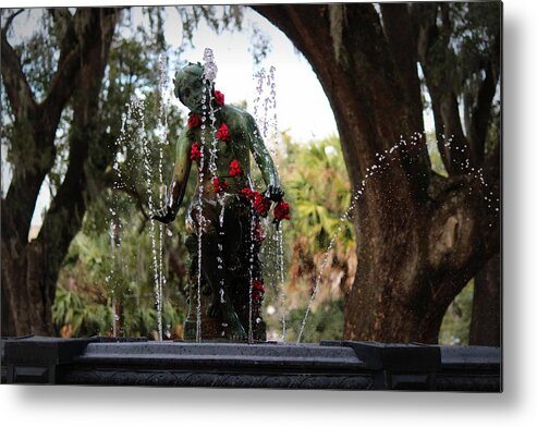 Fountain Metal Print featuring the photograph City Park Fountain by Beth Vincent