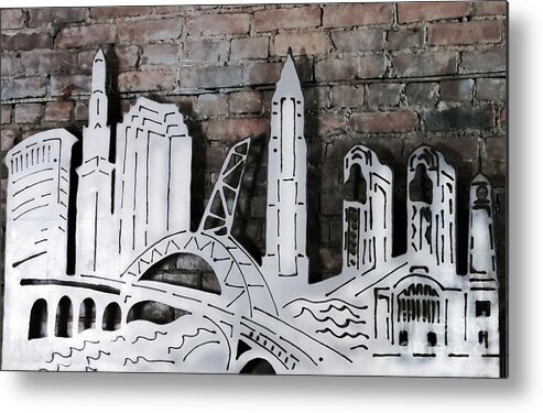 Cleveland Metal Print featuring the photograph City Skyline by Patricia Januszkiewicz