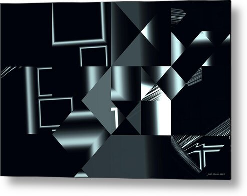 Abstract Metal Print featuring the digital art City Smart by Judi Suni Hall