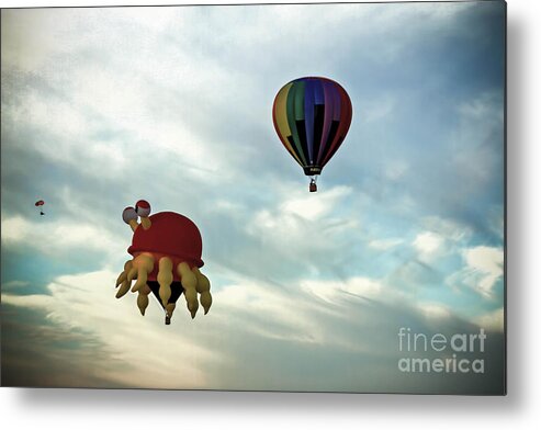 Hotairballoon Metal Print featuring the photograph Claw d the Crab by Brenda Giasson