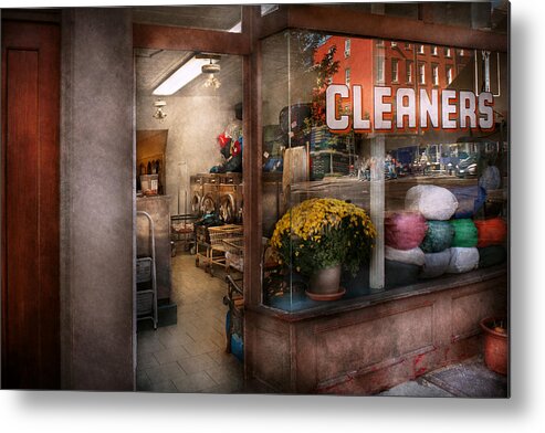 Cleaner Metal Print featuring the photograph Cleaner - NY - Chelsea - The cleaners by Mike Savad