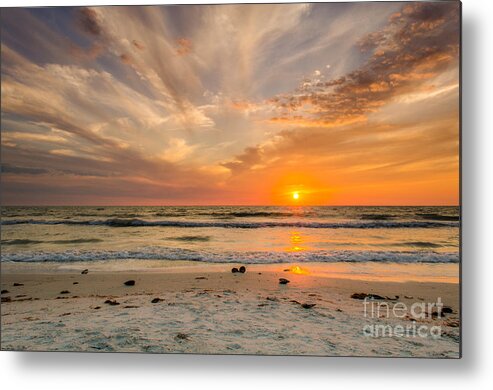 Sun Metal Print featuring the photograph Clearwater Sunset by Mike Ste Marie