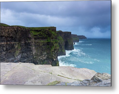 The Burren Metal Print featuring the photograph Cliffs Of Moher by Sasar