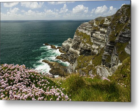 Rocks Metal Print featuring the photograph Cliffs of Kerry Ireland by Dick Wood