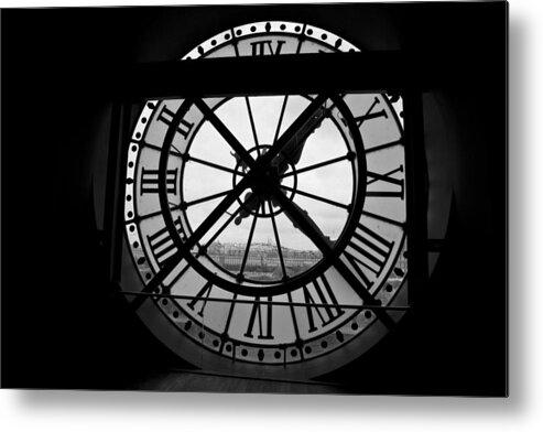 Orsay Metal Print featuring the photograph Clock of Musee d'Orsay by Chevy Fleet