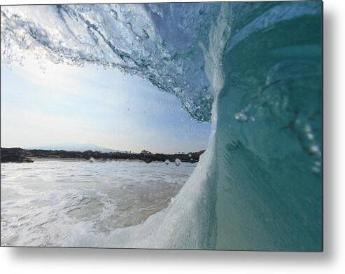 Big Island Metal Print featuring the photograph Close Up Of Waves Crashing On Beach by Cultura Exclusive/stuart Westmorland