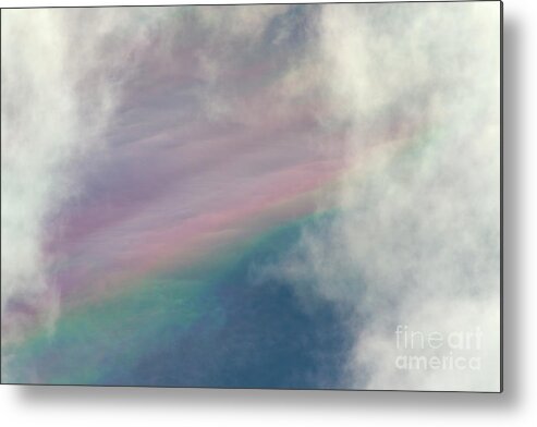 00463499 Metal Print featuring the photograph Clouds And Faint Rainbow by Yva Momatiuk John Eastcott